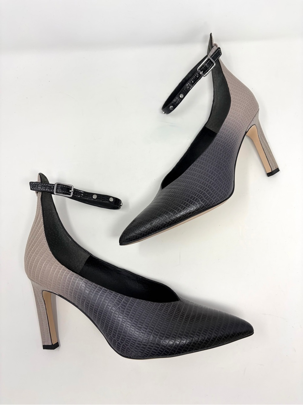 Sarto By Franco Sarto Sarah Leather Ankle Strap Ombre Pumps 8